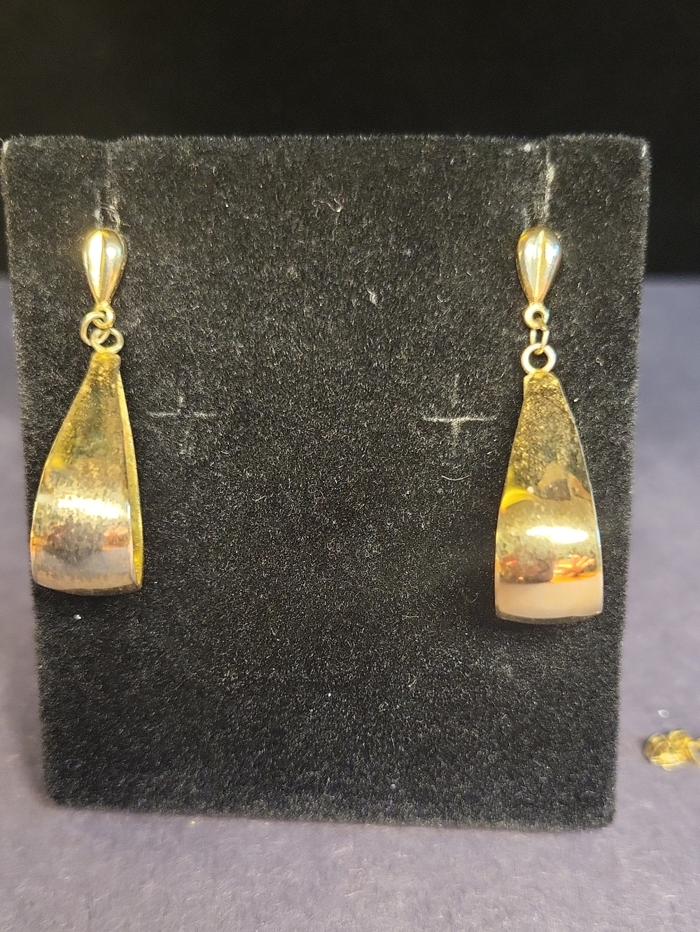 Gold Drop Teardrop Dangle Earrings